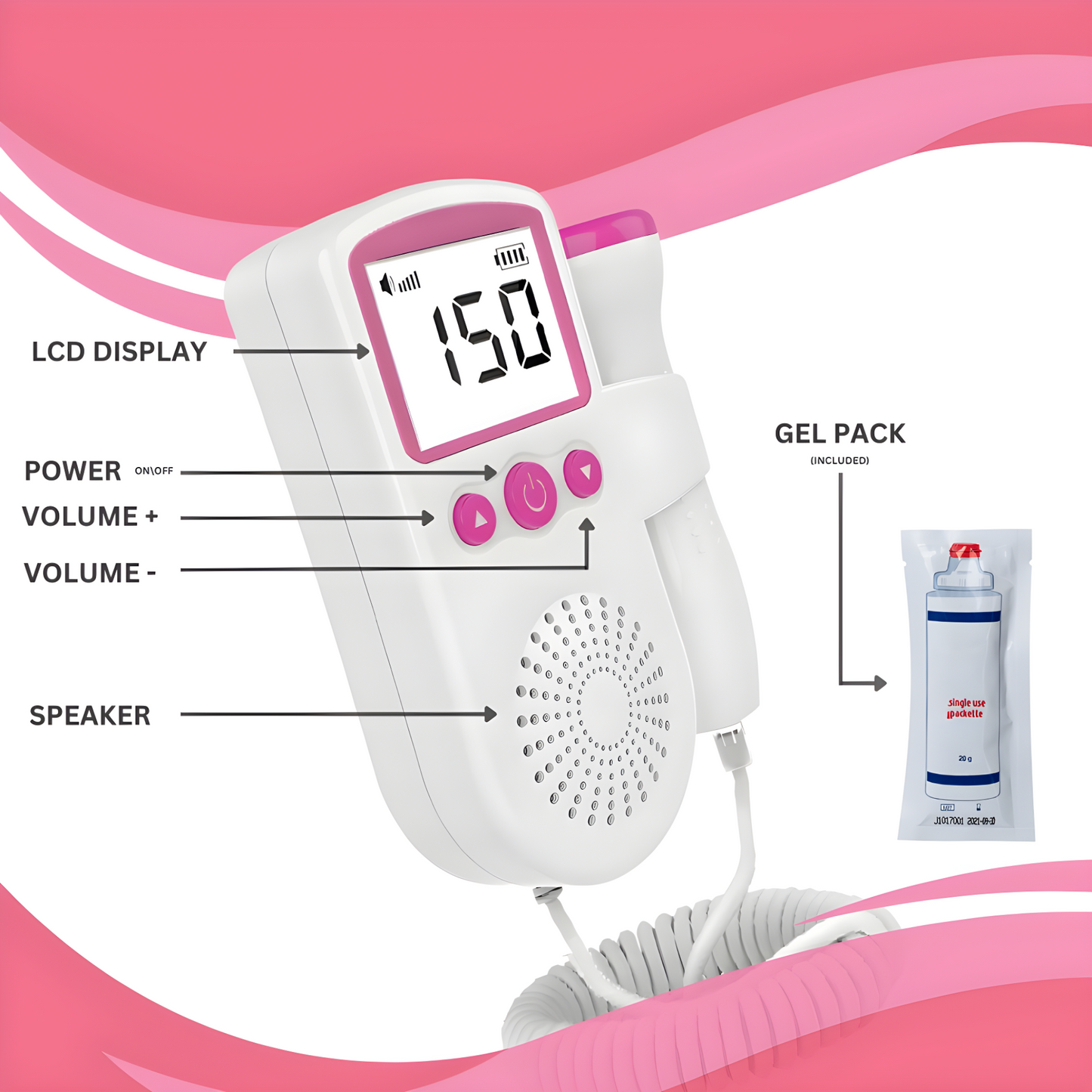 The Fetal Doppler | Best Fetal Doppler for Expectant Moms with Gel Pack